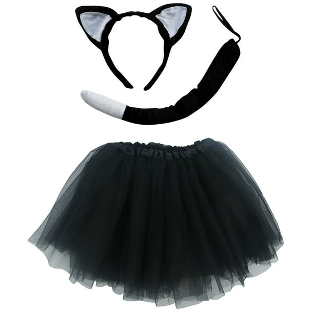 Toddler or Kids Girls Monkey Tutu Skirt Costume Complete Set with Tail & Ears